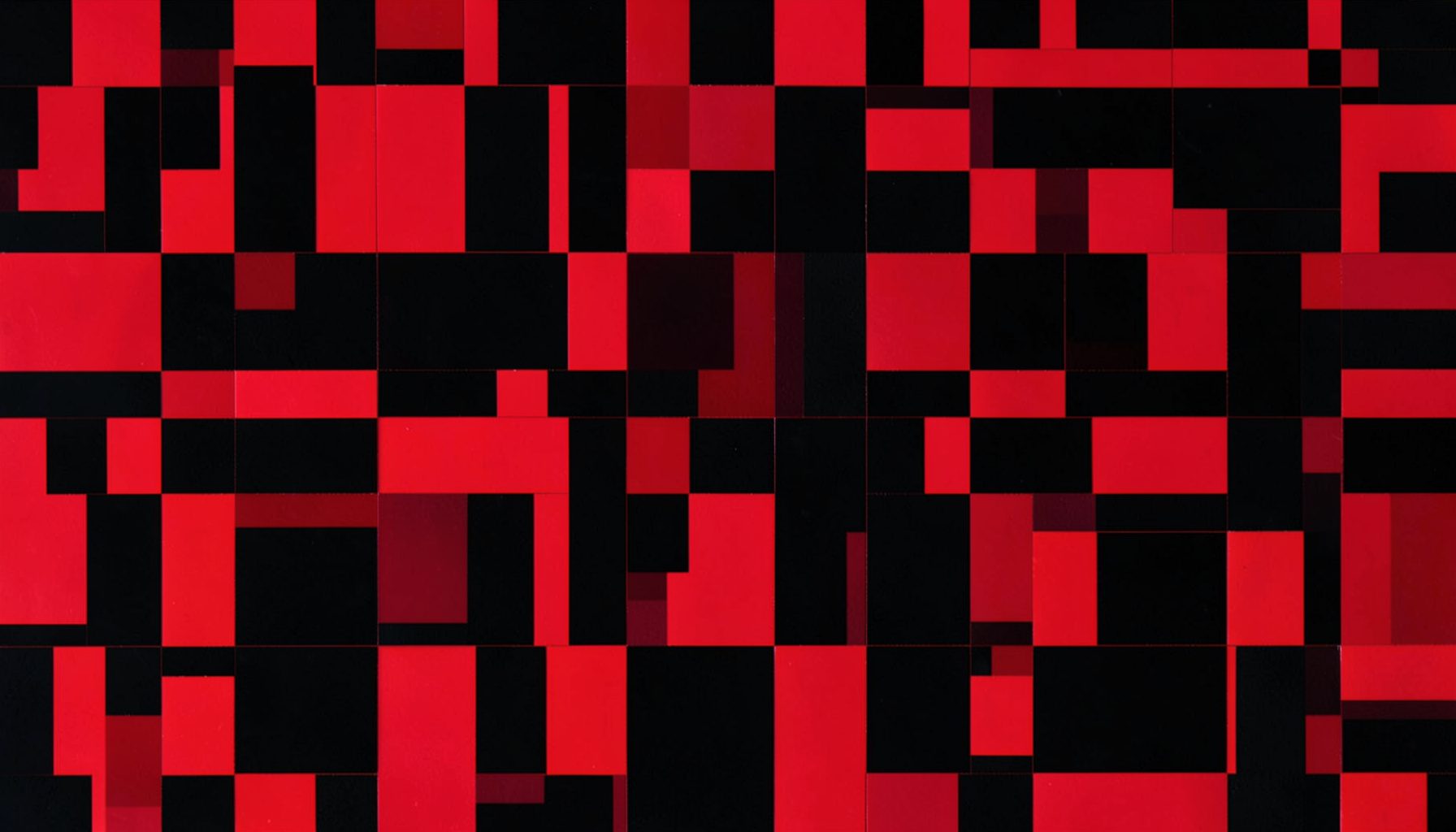 Crimson and black abstract block pattern